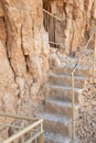 The ruins   of the palace of King Herod in the fortress of Masada - is a fortress built by Herod the Great on a cliff-top off the Royalty Free Stock Photo