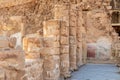 The ruins   of the palace of King Herod in the fortress of Masada - is a fortress built by Herod the Great on a cliff-top off the Royalty Free Stock Photo