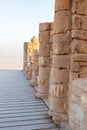 The ruins  of the palace of King Herod in the fortress of Masada - is a fortress built by Herod the Great on a cliff-top off the Royalty Free Stock Photo