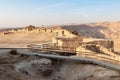 The ruins of the palace of King Herod in the fortress of Masada - is a fortress built by Herod the Great on a cliff-top off the Royalty Free Stock Photo