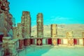 The ruins of the palace of King Herod`s Masada Royalty Free Stock Photo