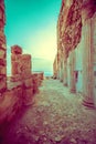 The ruins of the palace of King Herod`s Masada Royalty Free Stock Photo