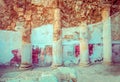 The ruins of the palace of King Herod`s Masada