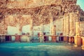 The ruins of the palace of King Herod`s Masada Royalty Free Stock Photo