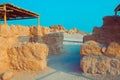 The ruins of the palace of King Herod`s Masada Royalty Free Stock Photo