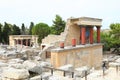 Ruins of palace Knossos on Crete in Greece Royalty Free Stock Photo