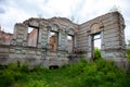 The ruins of the Palace von der Osten Saken on the border of the town of Nemeshaevo and the village of Mirotskoye, Kiev region,