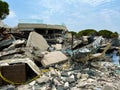 Ruins & Palms: Capturing the Elegy of a Beach Hotel Royalty Free Stock Photo