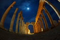 Ruins in Palmyra by night