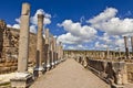 Ruins of Perge an ancient Anatolian city in Turkey. Royalty Free Stock Photo