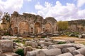 Ruins of Perge an ancient Anatolian city in Turkey. Royalty Free Stock Photo