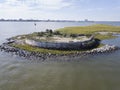 The ruins of Pinckney Castle, one of three forts in Charleston Harbor used during the American Civil War Royalty Free Stock Photo