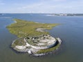The ruins of Pinckney Castle, one of three forts in Charleston Harbor used during the American Civil War Royalty Free Stock Photo