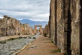 Ruins of Pompeii, ancient city in Italy, destroyed by Mount Vesuvius Royalty Free Stock Photo