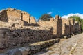 Ruins of Pompeii near Naples, Italy. Panorama of abandoned street in Pompeii