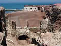 Ruins of Portuguese castle on Hormoz Island, Iran Royalty Free Stock Photo