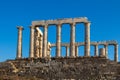 Ruins of Poseidon Temple, Greece Royalty Free Stock Photo