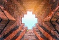 Ruins of the Prasat Nakhon Luang, Wat Nakhon Luang Tample in Ayutthaya,Thailand