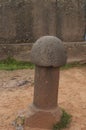 ruins preinca, Chucuito near Puno, rock phallus in the temple of fertility,peru