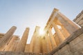 Ruins of Propylaia in Parthenon temple on the Acropolis, Athens, Greece