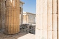 Ruins of Propylaia in Parthenon temple on the Acropolis, Athens, Greece Royalty Free Stock Photo