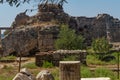 Ruins of the thermal Roman bath in Pythagorion Royalty Free Stock Photo