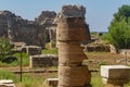 Ruins of the thermal Roman bath in Pythagorion Royalty Free Stock Photo