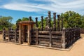 Ruins in Quadrangle group in ancient city Pollonaruwa, Sri Lanka