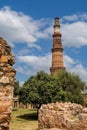 Ruins of Qutub Minar Complex in New Delhi India