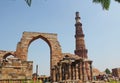 Ruins of Qutub Minar, New Delhi, India Royalty Free Stock Photo