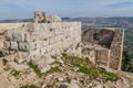 Ruins of Rabad castle in Ajloun, Jorda Royalty Free Stock Photo