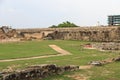 The ruins and ramparts of Jaffna Fort in Sri Lanka.