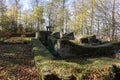 Ruins and remnants of a more than 2000 years old church and graveyard Royalty Free Stock Photo