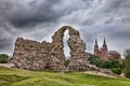 Ruins of the Rezekne Castle Hill. Latvia Royalty Free Stock Photo