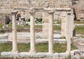 Ruins in the Roman Agora of Athens, Greece