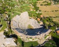 Ruins of Roman amphitheater in ancient city of Selge, Turkey