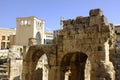 Ruins of the roman amphitheatre, Lecce, Italy. Royalty Free Stock Photo