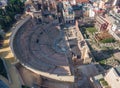 The ruins of a Roman amphitheatre in Spanish Cartagena.