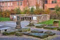 Ruins of a roman bath in the Roman Gardens in Chester,UK. Royalty Free Stock Photo