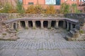 Ruins of a roman bath in the Roman Gardens in Chester,UK. Royalty Free Stock Photo