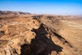 Ruins of the Roman Camp Viewed from Masada in the Negev desert, Israel Royalty Free Stock Photo