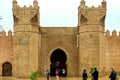 Ruins of the Roman city known as Sala Colonia and the Islamic complex of Chellah, mosque and minaret ruined Royalty Free Stock Photo