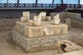Ruins of a roman emperor tomb at Viminacium archeological site near Danube river