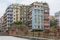 Ruins of Roman Forum in the center of city of Thessaloniki, Central Macedonia, Greece. Gal Royalty Free Stock Photo