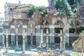 Ruins of the Roman Forum in the city of Rome, Italy Royalty Free Stock Photo