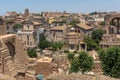 Ruins of Roman Forum in city of Rome, Italy Royalty Free Stock Photo