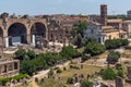 Ruins of Roman Forum in city of Rome, Italy Royalty Free Stock Photo