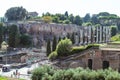 Ruins of the Roman Forum in the city of Rome, Italy Royalty Free Stock Photo