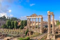 Ruins of the Roman Forum in Rome, Italy. Royalty Free Stock Photo