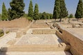 Ruins of a roman settlement with decorative floor tiles, detail of talica, Roman city in the province of Hispania Baetica